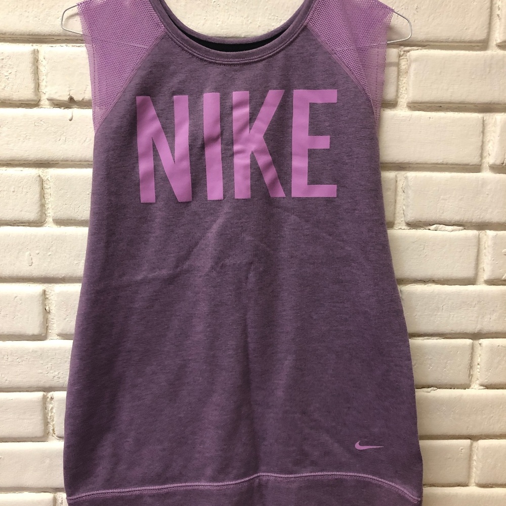 Purple Nike Muscle SweatShirt w/ Mesh  3/4 Sleeve